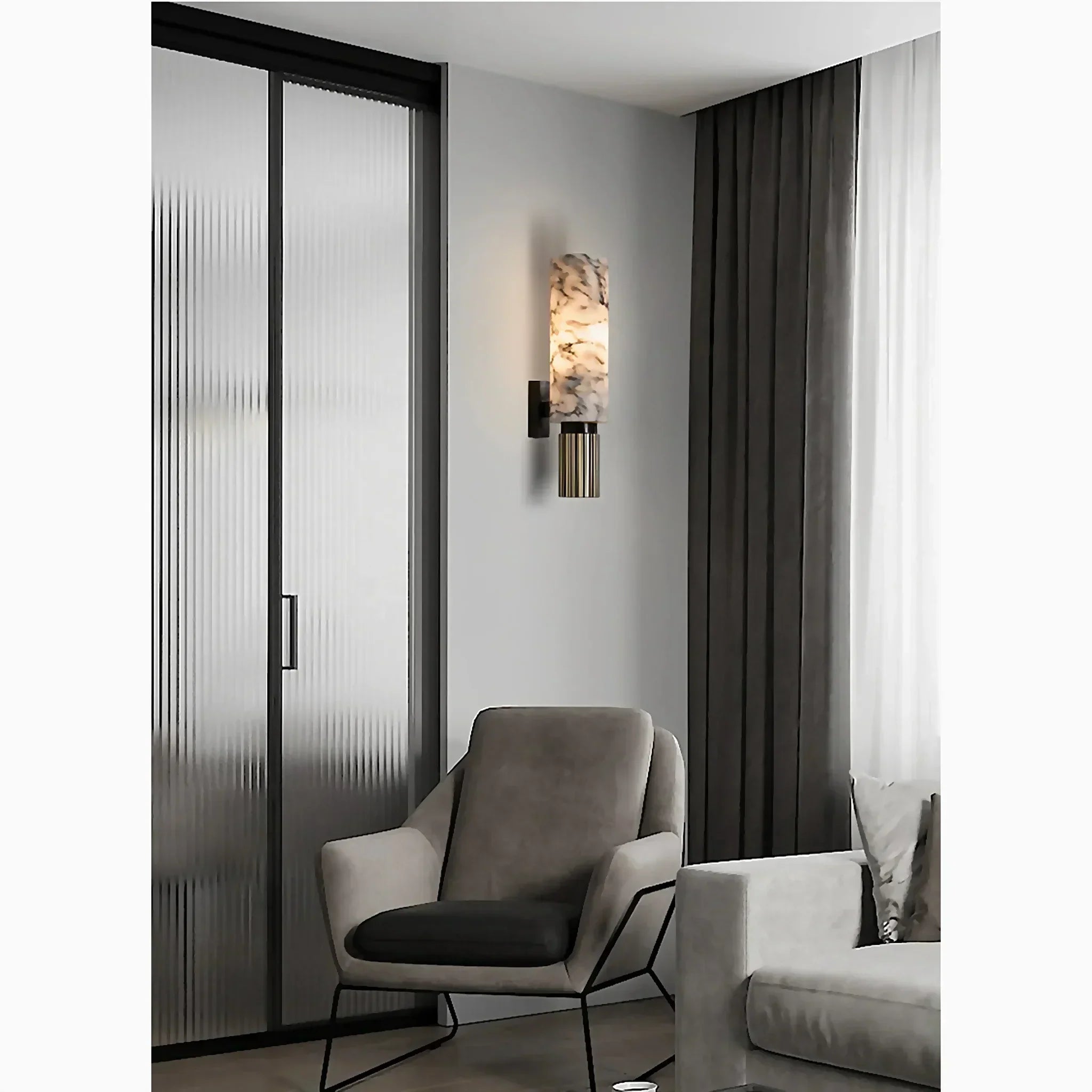 MarbleGlow - Luxury Væglampe til Moderne Interiører