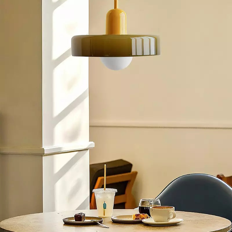 Colourful Pendant Lamp in Bauhaus Style - StiloGlas