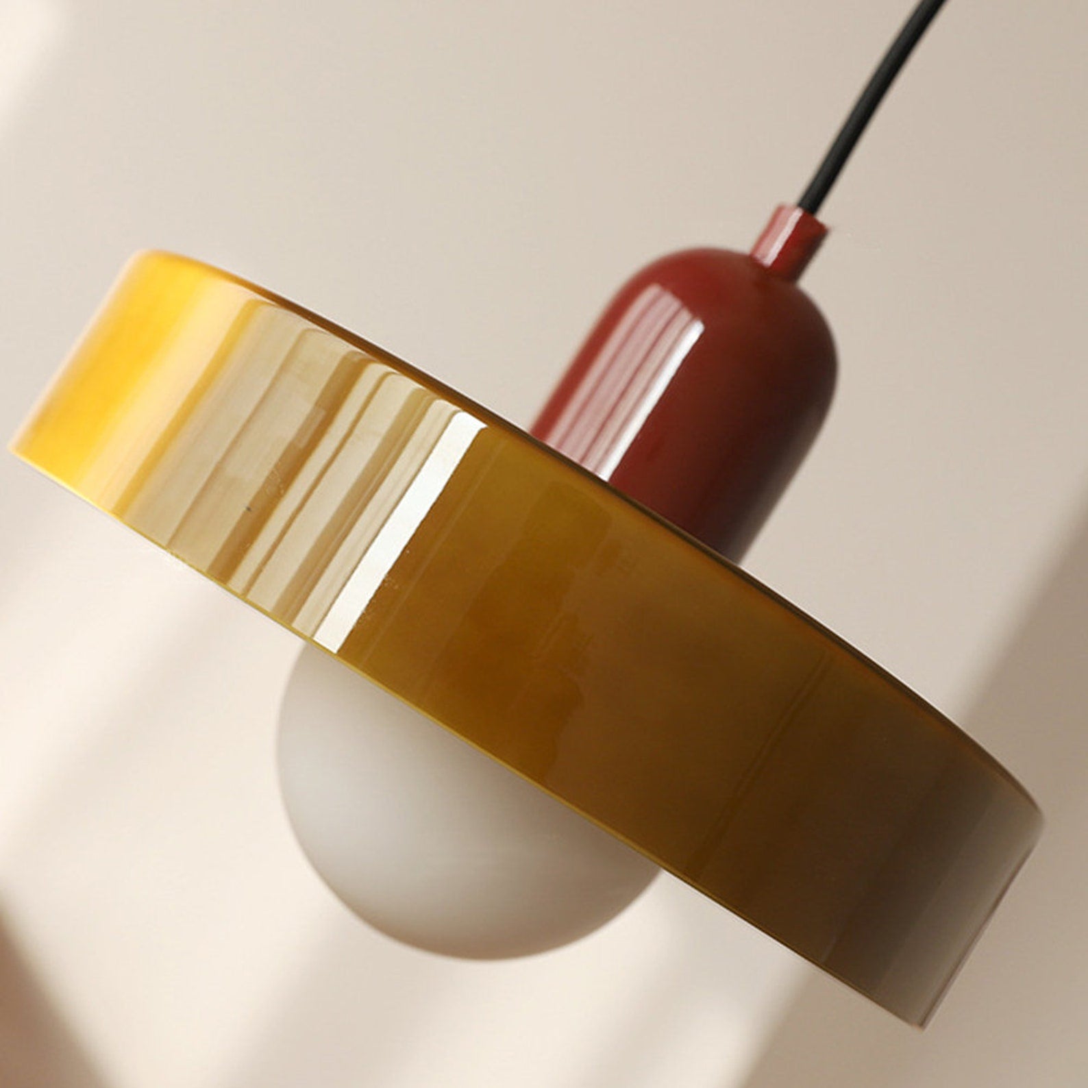 Colourful Pendant Lamp in Bauhaus Style - StiloGlas