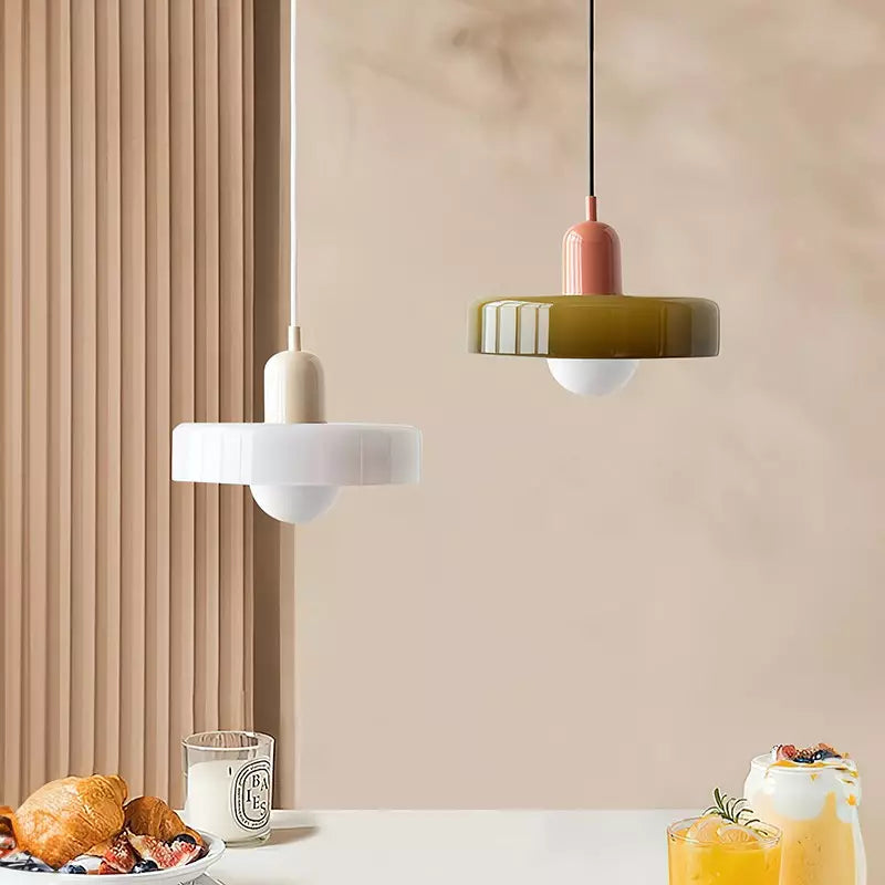 Colourful Pendant Lamp in Bauhaus Style - StiloGlas