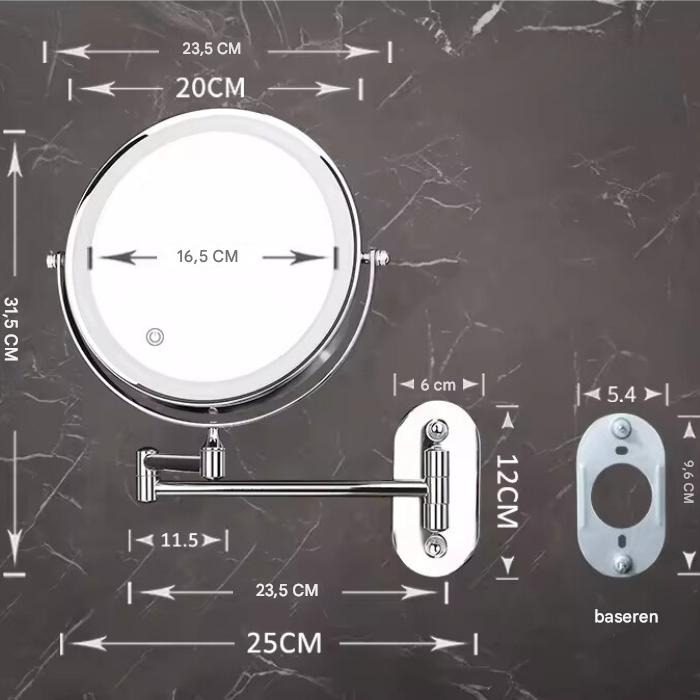 Illuminated Makeup Mirror - LumiAura