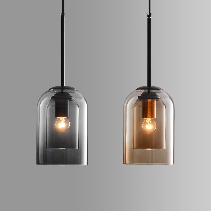 Stylish Double Glass Pendant Lamp - AuraGlas